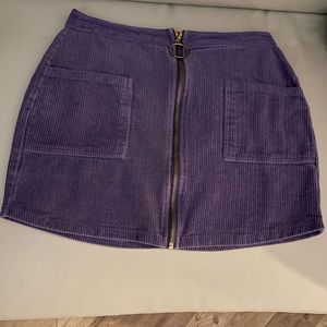 Purple Forever 21 Zip Up Mini Skirt